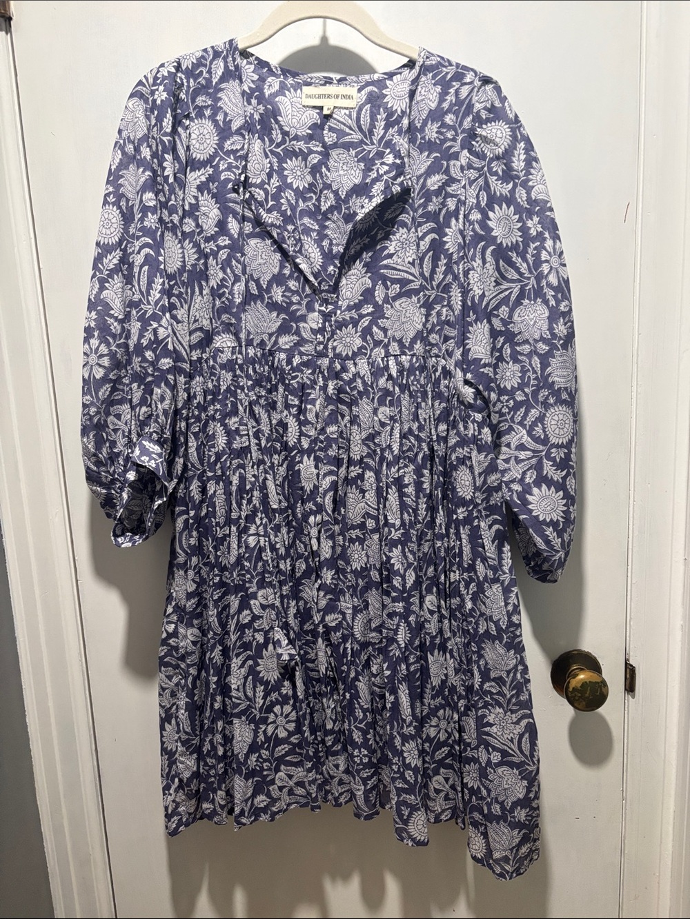 DAUGHTERS OF INDIA Kyra mini dress blue iris